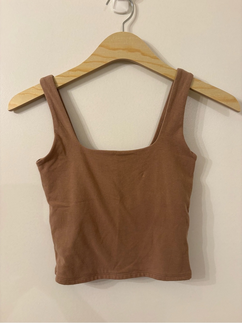 Abercrombie & Fitch Square-Neck Tank Top in Warm Brown